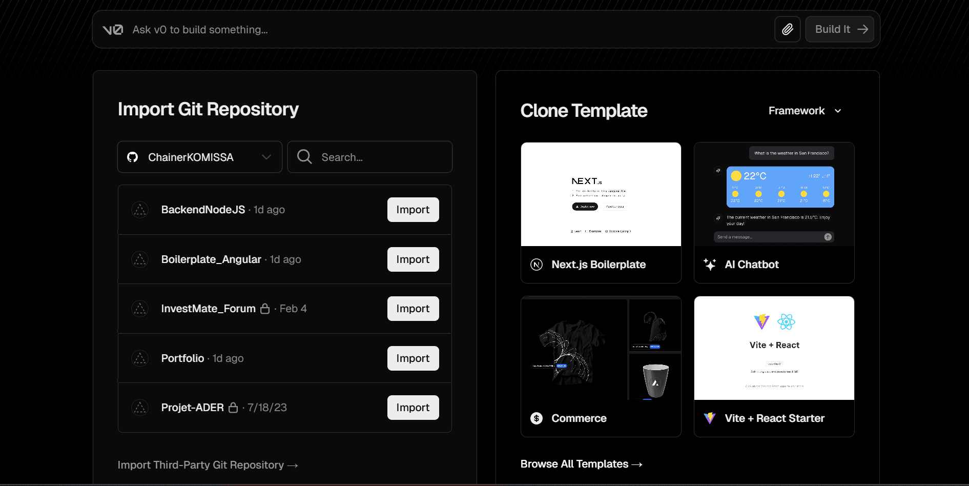Configuration du framework